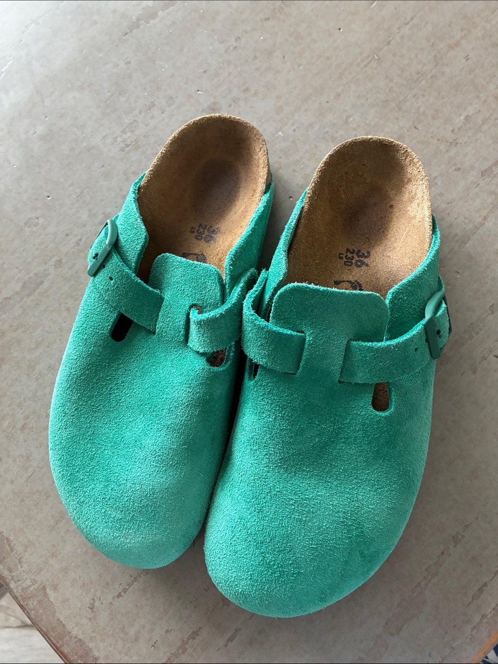 Birkenstock Suede Clog Mule in Teal
